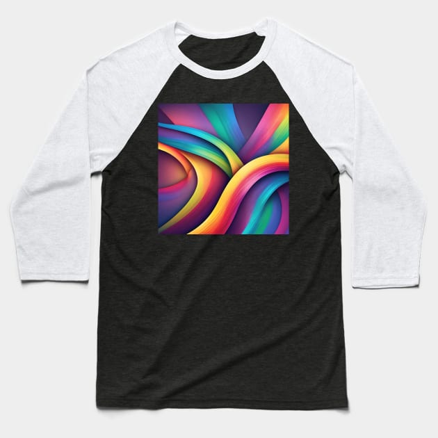 Abstract LGTB curved lines Baseball T-Shirt by Studio468